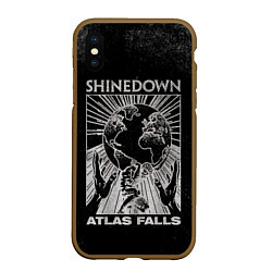 Чехол iPhone XS Max матовый Atlas Falls - Shinedown, цвет: 3D-коричневый