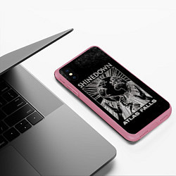 Чехол iPhone XS Max матовый Atlas Falls - Shinedown, цвет: 3D-малиновый — фото 2