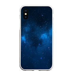 Чехол iPhone XS Max матовый Космическая ночь, цвет: 3D-белый