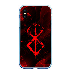 Чехол iPhone XS Max матовый Клеймо жертвы BERSERK, цвет: 3D-голубой