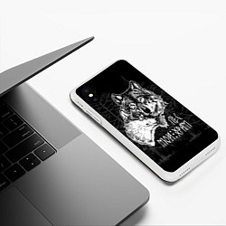 Чехол iPhone XS Max матовый Лес мой храм - смерть не страшна, цвет: 3D-белый — фото 2