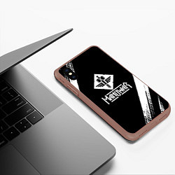 Чехол iPhone XS Max матовый Manowar Мановар, цвет: 3D-коричневый — фото 2