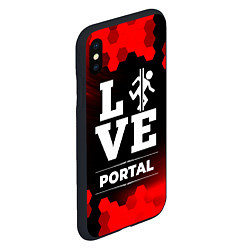 Чехол iPhone XS Max матовый Portal Love Классика, цвет: 3D-черный — фото 2