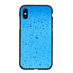 Чехол iPhone XS Max матовый Конденсат Капли, цвет: 3D-черный