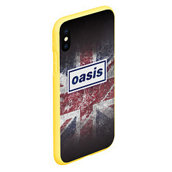 Чехол iPhone XS Max матовый OASIS - брит-поп, цвет: 3D-желтый — фото 2