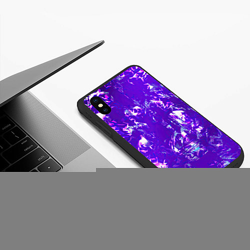 Чехол iPhone XS Max матовый Psychedelic abstract / 3D-Черный – фото 3