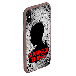 Чехол iPhone XS Max матовый Очень странные дела Stranger things, цвет: 3D-коричневый — фото 2