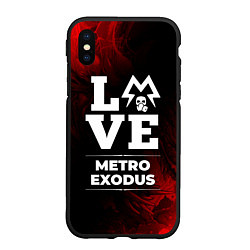 Чехол iPhone XS Max матовый Metro Exodus Love Классика, цвет: 3D-черный