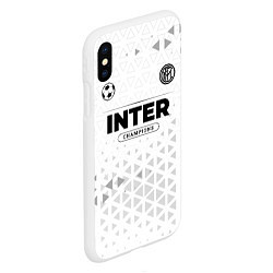 Чехол iPhone XS Max матовый Inter Champions Униформа, цвет: 3D-белый — фото 2