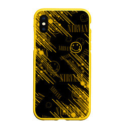 Чехол iPhone XS Max матовый Nirvana смайл