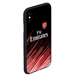 Чехол iPhone XS Max матовый Arsenal полосы, цвет: 3D-черный — фото 2