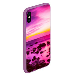 Чехол iPhone XS Max матовый Just a sunset, цвет: 3D-фиолетовый — фото 2