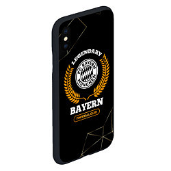 Чехол iPhone XS Max матовый Лого Bayern и надпись Legendary Football Club на т, цвет: 3D-черный — фото 2