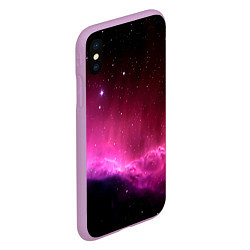 Чехол iPhone XS Max матовый Night Nebula, цвет: 3D-сиреневый — фото 2