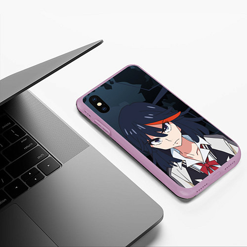 Чехол iPhone XS Max матовый Рюко Матой - Kill la Kill / 3D-Сиреневый – фото 3