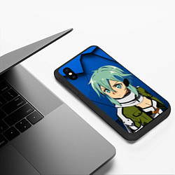 Чехол iPhone XS Max матовый Синон из Sword Art Online, цвет: 3D-черный — фото 2