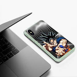 Чехол iPhone XS Max матовый Сон Гоку-Шар Дракона, цвет: 3D-салатовый — фото 2