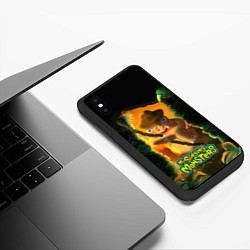 Чехол iPhone XS Max матовый Stogg, цвет: 3D-черный — фото 2