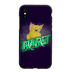 Чехол iPhone XS Max матовый Blabbit Rare, цвет: 3D-черный