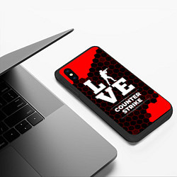 Чехол iPhone XS Max матовый Counter Strike Love Классика, цвет: 3D-черный — фото 2