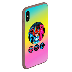 Чехол iPhone XS Max матовый Хагги Вагги, Кисси Мисси и кукла, цвет: 3D-коричневый — фото 2