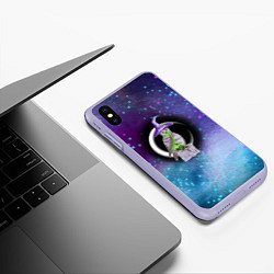 Чехол iPhone XS Max матовый Сова-колдунья с зельем на фоне ночного неба, цвет: 3D-светло-сиреневый — фото 2