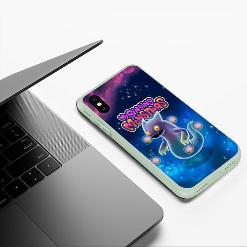 Чехол iPhone XS Max матовый My Singings monsters ВУЖАС GHAZT / 3D-Салатовый – фото 3