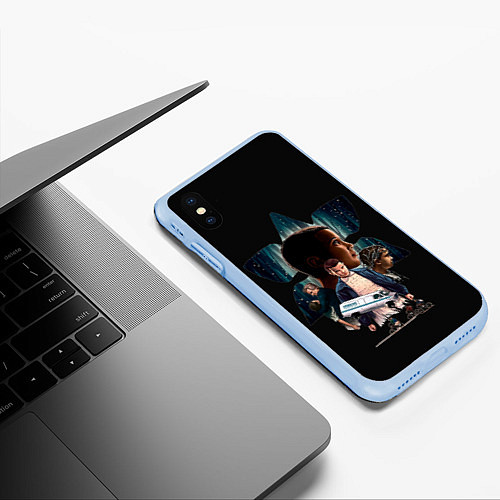 Чехол iPhone XS Max матовый Очень странные дела Одинадцать / 3D-Голубой – фото 3