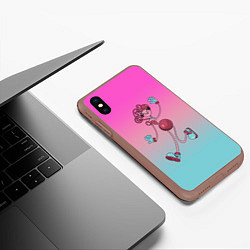 Чехол iPhone XS Max матовый Мама длинные ноги: Poppy Playtime, цвет: 3D-коричневый — фото 2