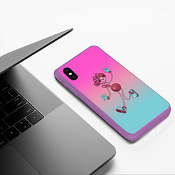 Чехол iPhone XS Max матовый Мама длинные ноги: Poppy Playtime, цвет: 3D-фиолетовый — фото 2