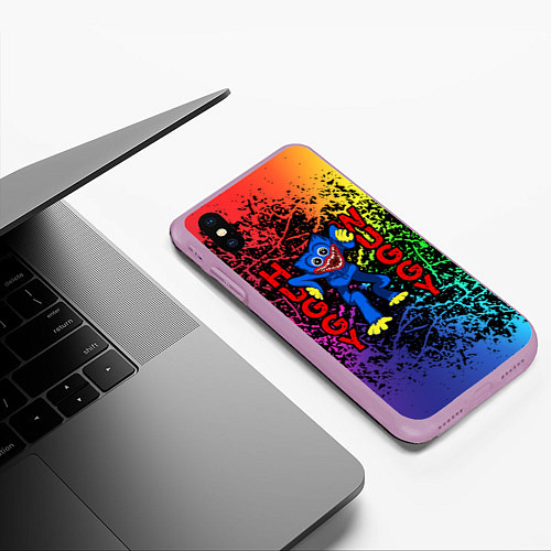 Чехол iPhone XS Max матовый Хагги Вагги: Haggy Waggy / 3D-Сиреневый – фото 3