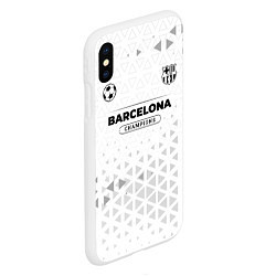 Чехол iPhone XS Max матовый Barcelona Champions Униформа, цвет: 3D-белый — фото 2