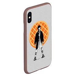 Чехол iPhone XS Max матовый Eleven Eggo, цвет: 3D-коричневый — фото 2