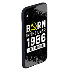 Чехол iPhone XS Max матовый Born In The USSR 1986 year Limited Edition, цвет: 3D-черный — фото 2