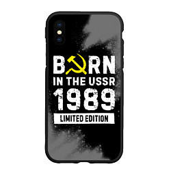 Чехол iPhone XS Max матовый Born In The USSR 1989 year Limited Edition, цвет: 3D-черный
