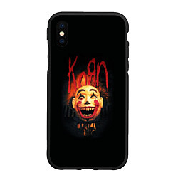 Чехол iPhone XS Max матовый KoЯn Korn обложка, цвет: 3D-черный