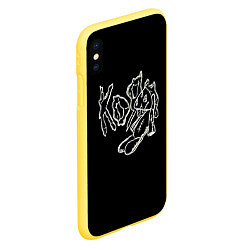 Чехол iPhone XS Max матовый KoЯn Korn рисунок, цвет: 3D-желтый — фото 2