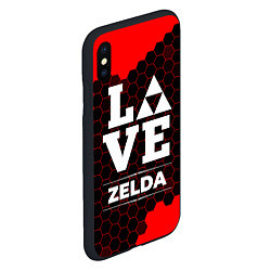 Чехол iPhone XS Max матовый Zelda Love Классика, цвет: 3D-черный — фото 2