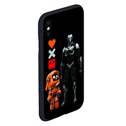 Чехол iPhone XS Max матовый Любовь Смерть и Роботы Love Death and Robots, цвет: 3D-черный — фото 2