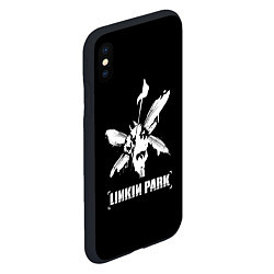 Чехол iPhone XS Max матовый Linkin Park белый, цвет: 3D-черный — фото 2