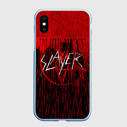 Чехол iPhone XS Max матовый The Vinyl Conflict - Slayer, цвет: 3D-голубой