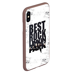 Чехол iPhone XS Max матовый Linkin Park BEST ROCK, цвет: 3D-коричневый — фото 2