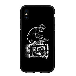 Чехол iPhone XS Max матовый Linkin Park граффити, цвет: 3D-черный