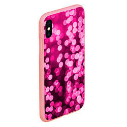 Чехол iPhone XS Max матовый Розовые блестки, цвет: 3D-баблгам — фото 2