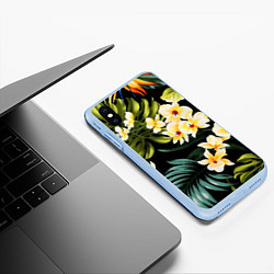 Чехол iPhone XS Max матовый Vanguard floral composition Summer, цвет: 3D-голубой — фото 2