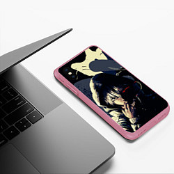 Чехол iPhone XS Max матовый Токийский Гуль- манга темное фэнтези, цвет: 3D-малиновый — фото 2