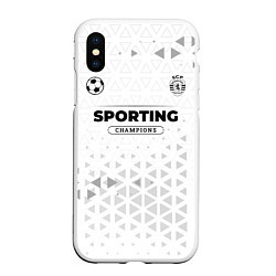Чехол iPhone XS Max матовый Sporting Champions Униформа, цвет: 3D-белый