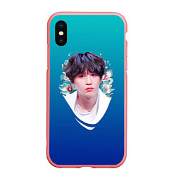 Чехол iPhone XS Max матовый SUGA BTS, цвет: 3D-баблгам