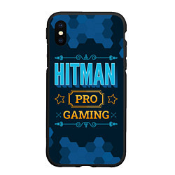 Чехол iPhone XS Max матовый Игра Hitman: PRO Gaming, цвет: 3D-черный