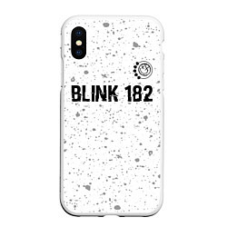 Чехол iPhone XS Max матовый Blink 182 Glitch на светлом фоне